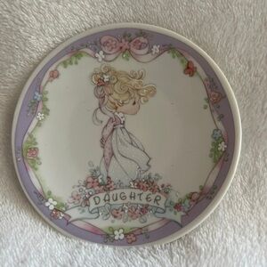 Precious Moments Decorative Plate with Floral Design